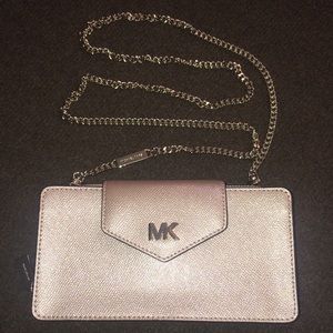 Michael Kors Gold Metallic Leather Crossbody